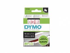 Labeltape DYMO D1 45805 S0720850 19mmx7m r&oslash;d p&aring; hvid