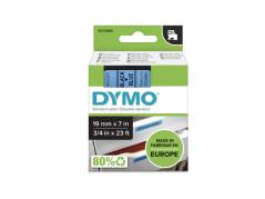 Tapekasette DYMO D1 Sort/Bl&aring; 19mmx7m