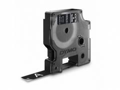 Labeltape DYMO D1 durable ekstra st&aelig;rk 12mmx3m hvid p&aring; sort
