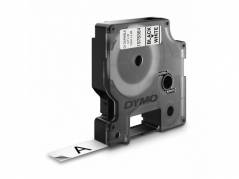 Labeltape DYMO D1 durable ekstra st&aelig;rk 12mmx5,5m sort p&aring; hvid