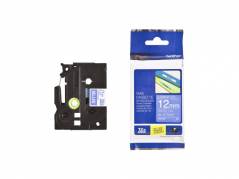 Labeltape Brother TZe535 12mmx8m hvid p&Atilde;&yen; bl&Atilde;&yen; lamineret