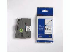 Labeltape Brother HSe-211 5,8mmx1,5m sort p&Atilde;&yen; hvid flex