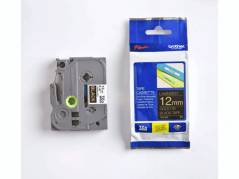 Labeltape Brother TZe334 12mmx8m guld p&Atilde;&yen; sort lamineret