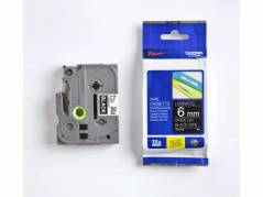 Labeltape Brother TZe-315 6mmx8m hvid p&Atilde;&yen; sort lamineret