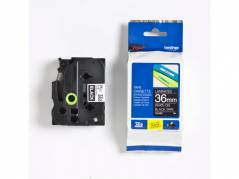 Labeltape Brother TZe-365 36mmx8m hvid p&Atilde;&yen; sort lamineret