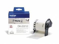 Label Brother hvid DK-22212 62mmx15,24m sort p&Atilde;&yen; hvid filmtape