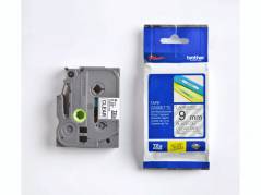 Labeltape Brother TZe-121 9mmx8m sort p&Atilde;&yen; klar lamineret