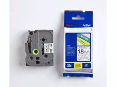 Labeltape Brother TZe-141 18mmx8m sort p&aring; klar lamineret
