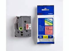 Labeltape Brother TZe-441 18mmx8m sort p&Atilde;&yen; r&Atilde;&cedil;d lamineret