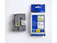 Labeltape Brother TZe-S211 6mmx8m sort p&Atilde;&yen; hvid st&Atilde;&brvbar;rk kl&Atilde;&brvbar;b