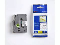 Labeltape Brother TZeS131 12mmx8m sort p&Atilde;&yen; klar st&Atilde;&brvbar;rk kl&Atilde;&brvbar;b