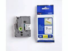 Labeltape Brother TZe-S221 9mmx8m sort p&aring; hvid st&aelig;rk kl&aelig;b