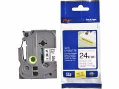 Labeltape Brother TZe-S251 24mmx8m sort p&aring; hvid st&aelig;rk kl&aelig;b