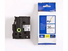 Labeltape Brother TZe-FX261 36mmx8m sort p&aring; hvid fleksibel