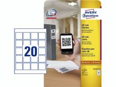 Etiket t/QR koder L712120 45x45mm 20stk/ark 25ark/&Atilde;&brvbar;sk