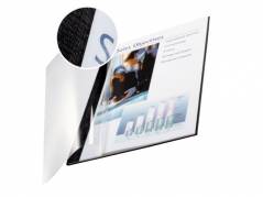 Skinneomslag Leitz bl&Atilde;&cedil;d transp. 10,5mm sort 10stk/pak