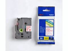 Labeltape Brother TZe-132 12mmx8m r&Atilde;&cedil;d p&Atilde;&yen; klar lamineret