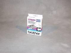 Labeltape Brother TX-231 12mmx15m sort p&Atilde;&yen; hvid lamineret