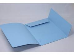 Mappe 125 A4 dokument karton 250 g m/3 klapper bl&Atilde;&yen;