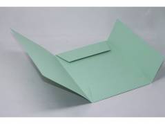 Mappe 125 A4 dokument karton 250 g m/3 klapper gr&oslash;n