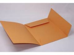 Mappe 125 A4 dokument karton 250 g m/3 klapper orange