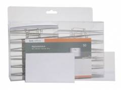 Navneskilte 60x100mm hvid m/sikkerhedsn&Atilde;&yen;l & indstik