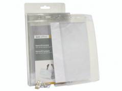 Navneskilte t/ID 100x150mm bl&oslash;d plast st&aring;ende format