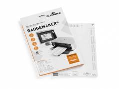 Indstik til kongresm&Atilde;&brvbar;rker p&Atilde;&yen; A4 ark 75x40mm hvid pk/20ark