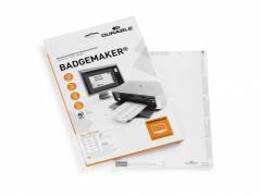 Indstik til kongresm&Atilde;&brvbar;rker p&Atilde;&yen; A4 ark 90x54mm hvid pk/20ark