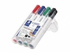 Whiteboardmarker Lumocolor 4stk/s&aelig;t ass. 2-5mm 351BWP-4