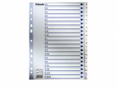 Register PP Esselte A4 A-&Atilde;&hellip; m/hvid kartonforblad