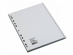 Plastregister gr&aring; A4 1-100 m/kartonforblad