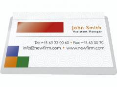 Visitkortlommer 95x60mm selvk. &aring;ben lang side 10stk/pak