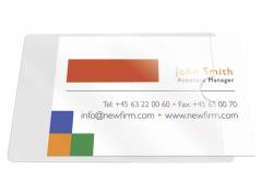 Visitkortlommer 60x95mm selvk. &aring;ben kort side 10stk/pak