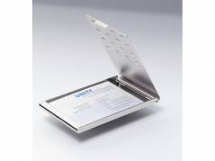 Visitkort box Durable chrome T/20 kort max 95x58mm 2440-23