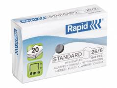 H&Atilde;&brvbar;fteklammer 26/6 galv. Standard 1000stk/pak