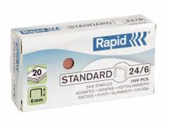 H&Atilde;&brvbar;fteklammer Rapid 24/6 1M kobber Standard 1000stk/pak