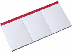 Telefonblok 3-delt ulin. 247x120mm 100bl/stk