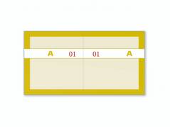 Kuponbog gul 2x1-100 130x70mm 92 2205 80