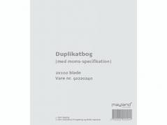 Duplikatbog m/moms 2x100bl 126x148mm 92 2202 40
