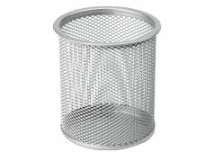 Penneholder tr&aring;d metal s&oslash;lv &Oslash;90mm H100mm