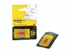 Post-it indexfaner 25x43mm  underskriv her  50stk/pak