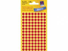 Etiket Avery r&Atilde;&cedil;d &Atilde;&tilde;8mm 416stk/ps 32301