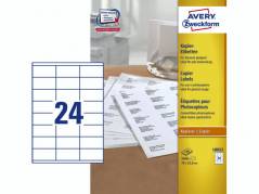 Copy-etiket 24/ark 100ark/&Atilde;&brvbar;sk 33,9x70mm 18022