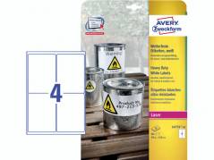 Laserlabels Avery vandfaste 99,1x139mm 20ark/&Atilde;&brvbar;sk L4774-20
