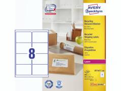 Laserlabel Avery 99,1x67,7 mm LR7165 100ark/&Atilde;&brvbar;sk 8/ark