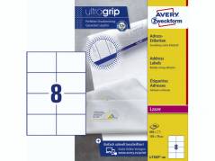 Laserlabel Avery 105x74mm L7183 100ark/&Atilde;&brvbar;sk 8/ark