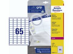 Laserlabel Avery 38,1x21,2mm L7651 25ark/&Atilde;&brvbar;sk 65/ark