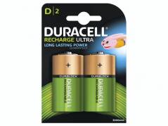 Batteri Duracell genopladelig D 2stk/pk, 2200mAh