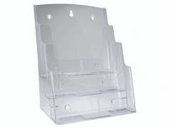 Brochureholder bnt klar A4 3 rum bord/v&Atilde;&brvbar;g 297x210mm